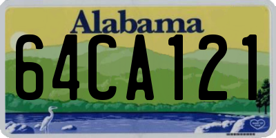 AL license plate 64CA121