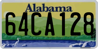 AL license plate 64CA128