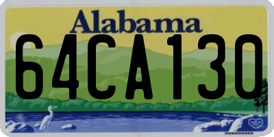 AL license plate 64CA130