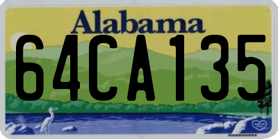 AL license plate 64CA135