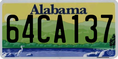 AL license plate 64CA137
