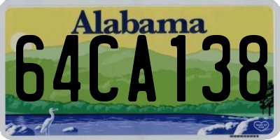 AL license plate 64CA138