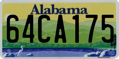 AL license plate 64CA175
