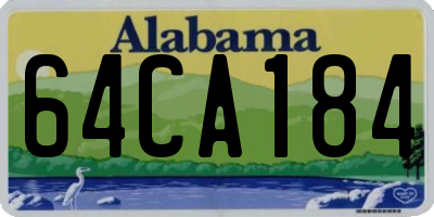 AL license plate 64CA184