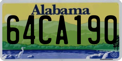 AL license plate 64CA190