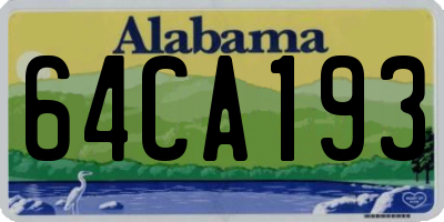 AL license plate 64CA193