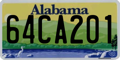 AL license plate 64CA201