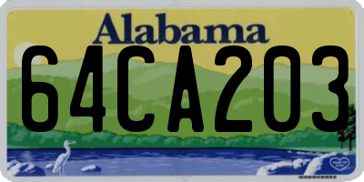 AL license plate 64CA203