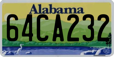 AL license plate 64CA232