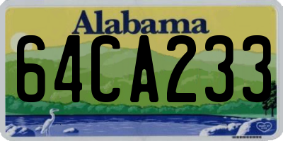 AL license plate 64CA233