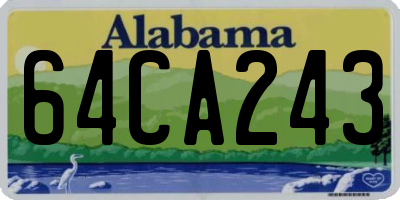 AL license plate 64CA243