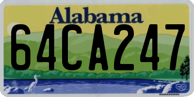 AL license plate 64CA247