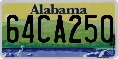 AL license plate 64CA250