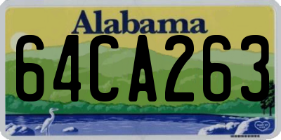 AL license plate 64CA263