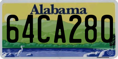 AL license plate 64CA280