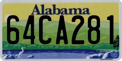 AL license plate 64CA281