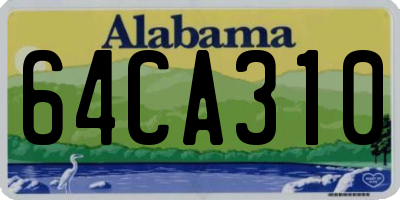 AL license plate 64CA310