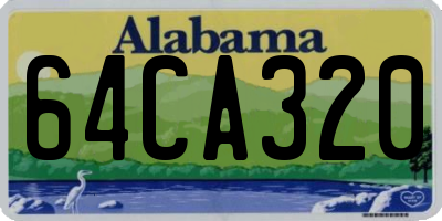 AL license plate 64CA320