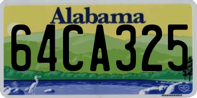 AL license plate 64CA325