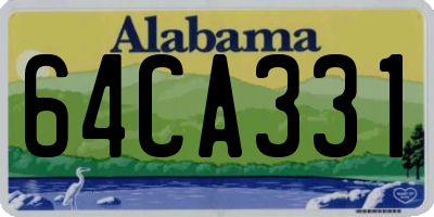 AL license plate 64CA331
