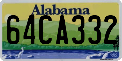 AL license plate 64CA332