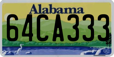 AL license plate 64CA333