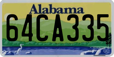 AL license plate 64CA335