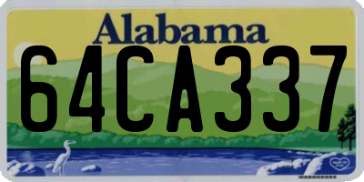 AL license plate 64CA337