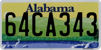 AL license plate 64CA343