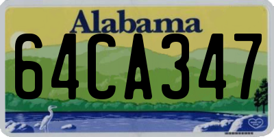 AL license plate 64CA347