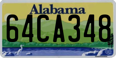 AL license plate 64CA348