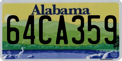 AL license plate 64CA359