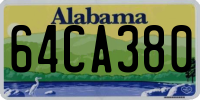 AL license plate 64CA380