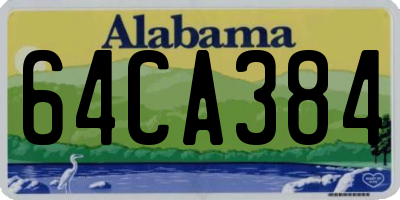 AL license plate 64CA384