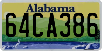 AL license plate 64CA386