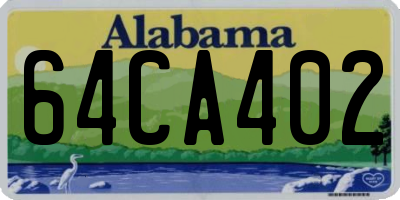 AL license plate 64CA402