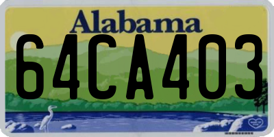 AL license plate 64CA403