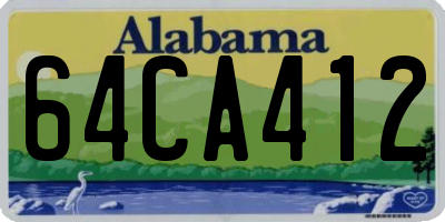AL license plate 64CA412