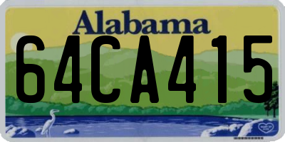 AL license plate 64CA415