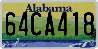 AL license plate 64CA418