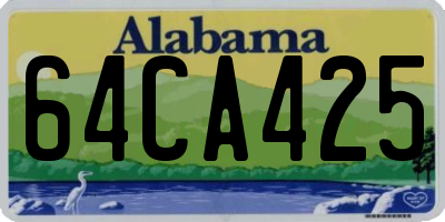 AL license plate 64CA425