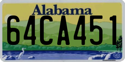 AL license plate 64CA451