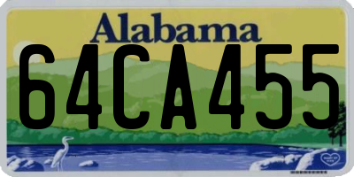 AL license plate 64CA455