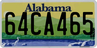AL license plate 64CA465