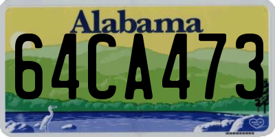 AL license plate 64CA473