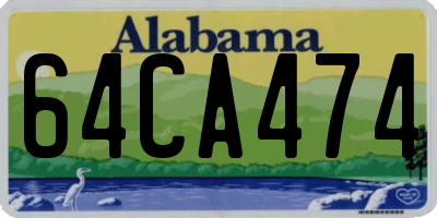 AL license plate 64CA474