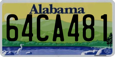AL license plate 64CA481