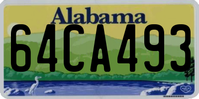 AL license plate 64CA493