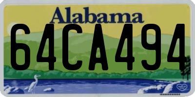 AL license plate 64CA494