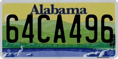 AL license plate 64CA496